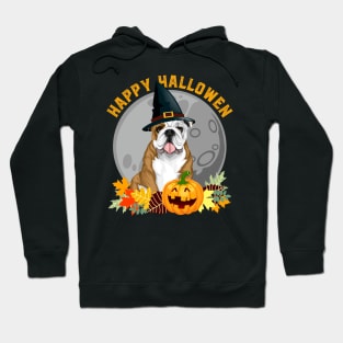 Happy Halloween Bulldog and Pumpkin Hoodie